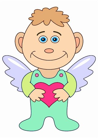 simsearch:400-04752168,k - Boy-angel holds red heart in hands. Picture about love and valentine's day Stock Photo - Budget Royalty-Free & Subscription, Code: 400-04736000