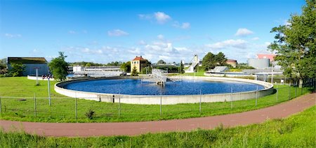 sewer - basins of a waste water treatment facility in netherlands Stock Photo - Budget Royalty-Free & Subscription, Code: 400-04736015