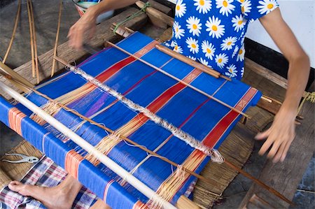 Traditional textile weaving in a Lombok village Stock Photo - Budget Royalty-Free & Subscription, Code: 400-04736031