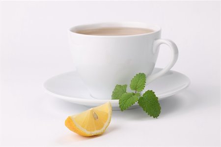 Freshly made healthy lemon balm tea with lemon Stock Photo - Budget Royalty-Free & Subscription, Code: 400-04736070