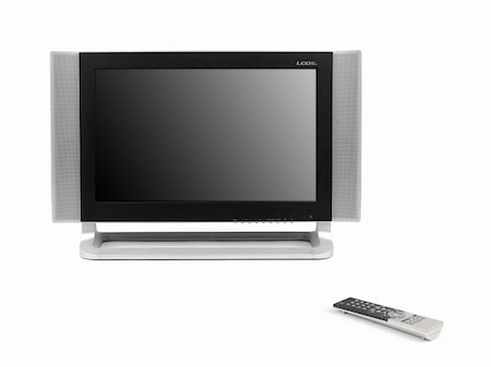simsearch:400-04614196,k - A LCD TV monitor isolated against a white background Photographie de stock - Aubaine LD & Abonnement, Code: 400-04736254