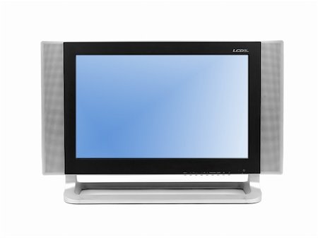 A LCD TV monitor isolated against a white background Stock Photo - Budget Royalty-Free & Subscription, Code: 400-04736255