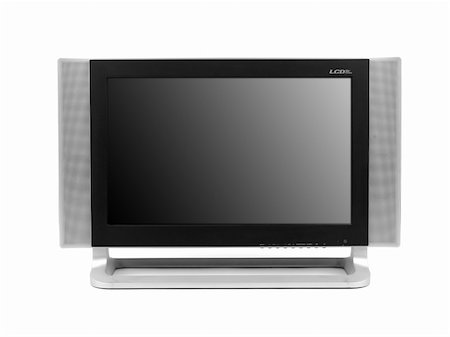 simsearch:400-04614196,k - A LCD TV monitor isolated against a white background Photographie de stock - Aubaine LD & Abonnement, Code: 400-04736256