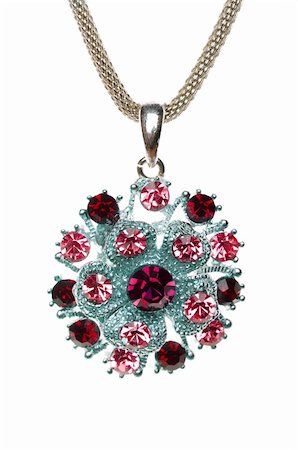 simsearch:400-04778993,k - Pendant on chain  isolated on the white Stock Photo - Budget Royalty-Free & Subscription, Code: 400-04736671
