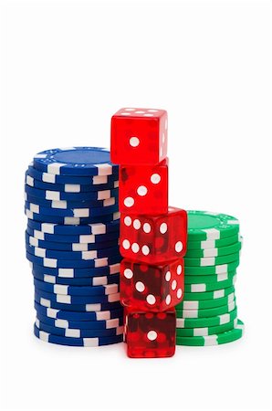 simsearch:400-04382425,k - Casino chips isolated on the white Stock Photo - Budget Royalty-Free & Subscription, Code: 400-04736697