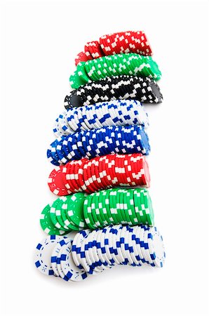 simsearch:400-07573978,k - Casino chips isolated on the white Photographie de stock - Aubaine LD & Abonnement, Code: 400-04736708