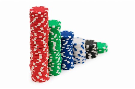 simsearch:400-07573978,k - Casino chips isolated on the white Photographie de stock - Aubaine LD & Abonnement, Code: 400-04736703