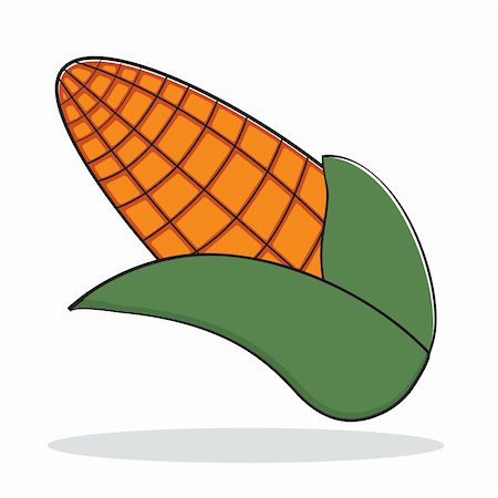 simsearch:400-04360453,k - Orange abstract corn with grey shadow. Autumnal icon. Vector illustration Foto de stock - Royalty-Free Super Valor e Assinatura, Número: 400-04736846
