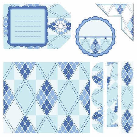 simsearch:400-05363622,k - Vector rhombus light blue seamless background and other elements to your design. Stock Photo - Budget Royalty-Free & Subscription, Code: 400-04736863