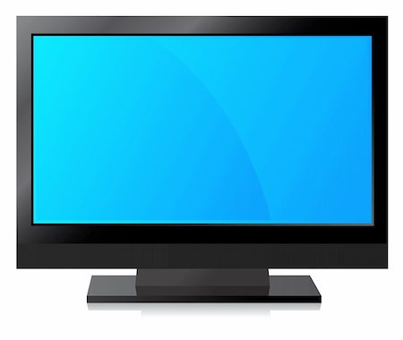 Black LCD, LED, Plasma TV , Blue Screen Stock Photo - Budget Royalty-Free & Subscription, Code: 400-04737043