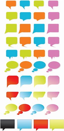 speech bubble with someone thinking - Designed speech bubbles Stock Photo - Budget Royalty-Free & Subscription, Code: 400-04737077