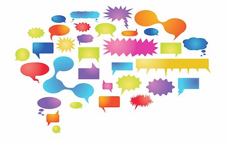 Lots of different speech bubbles that can be used in cartoon strips. Editable vector file. Stock Photo - Budget Royalty-Free & Subscription, Code: 400-04737179