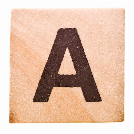 Block with Letter A isolated on white background Stock Photo - Budget Royalty-Free & Subscription, Code: 400-04737526