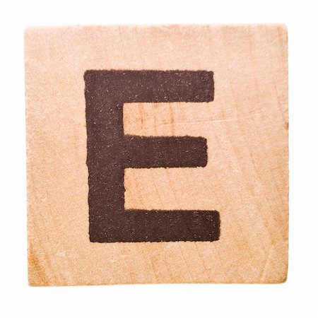 Block with Letter E isolated on white background Stock Photo - Budget Royalty-Free & Subscription, Code: 400-04737530