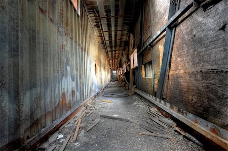 dark corridor - discarded building, flyover Stock Photo - Budget Royalty-Free & Subscription, Code: 400-04737704