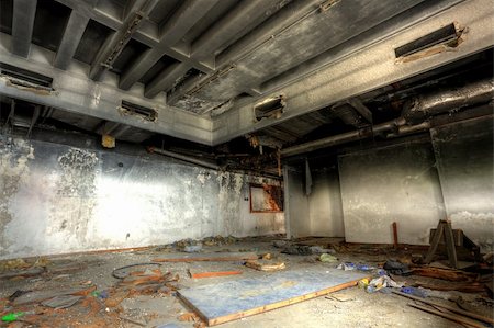 stone and glass building - discarded building, room Photographie de stock - Aubaine LD & Abonnement, Code: 400-04737701