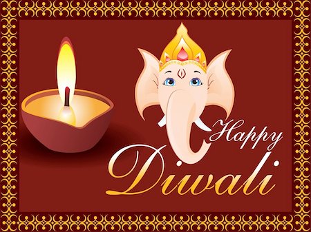 diwali background vector illustration Stock Photo - Budget Royalty-Free & Subscription, Code: 400-04737950