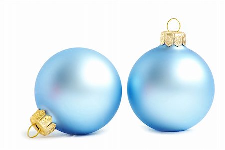 simsearch:400-04073863,k - blue christmas balls  isolated on a white Photographie de stock - Aubaine LD & Abonnement, Code: 400-04738028