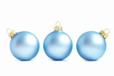 simsearch:400-04073863,k - blue christmas balls  isolated on a white Photographie de stock - Aubaine LD & Abonnement, Code: 400-04738029