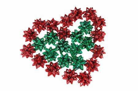 simsearch:400-03985974,k - Heart from red bows isolated on white background Stockbilder - Microstock & Abonnement, Bildnummer: 400-04738297