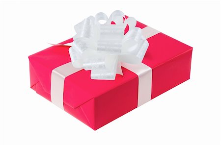simsearch:400-06360703,k - present box with white ribbon bow isolated on white Stockbilder - Microstock & Abonnement, Bildnummer: 400-04738364