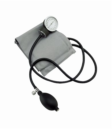 pumped up - sphygmomanometer isolated on white background Stock Photo - Budget Royalty-Free & Subscription, Code: 400-04738383