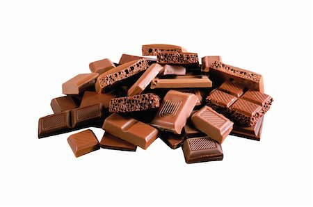 simsearch:400-05256065,k - Chopped chocolate isolated on white background Stock Photo - Budget Royalty-Free & Subscription, Code: 400-04738598