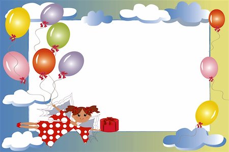 Fairy with gift and balloon. Stock Photo - Budget Royalty-Free & Subscription, Code: 400-04738722