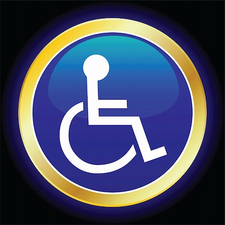 parking sign for wheelchair access - vector wheelchair access sign Stock Photo - Budget Royalty-Free & Subscription, Code: 400-04738843