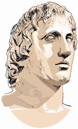 Vector illustration of the statue of Alexander the great Foto de stock - Royalty-Free Super Valor e Assinatura, Número: 400-04738965