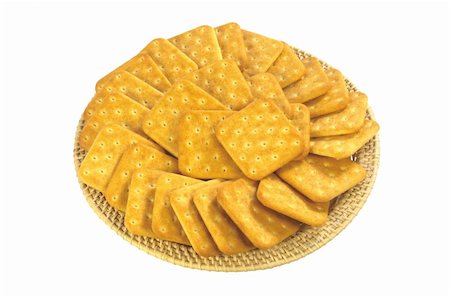 simsearch:400-08862169,k - sweet cookies on plate isolated on white Stockbilder - Microstock & Abonnement, Bildnummer: 400-04739068