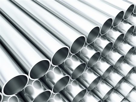 3d render of metal tubes Stock Photo - Budget Royalty-Free & Subscription, Code: 400-04739238
