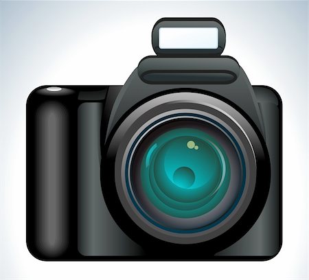 abstract camera icon vector illustration Stock Photo - Budget Royalty-Free & Subscription, Code: 400-04739367