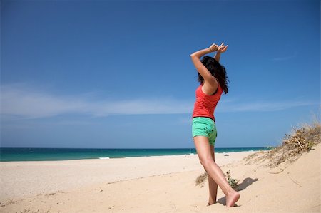 dances of andalucia - woman at beach of palmar in cadiz spain Stock Photo - Budget Royalty-Free & Subscription, Code: 400-04739481