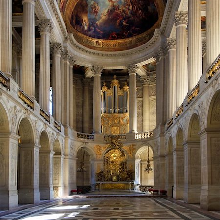 Royal Chapel of Versailles Palace, France Photographie de stock - Aubaine LD & Abonnement, Code: 400-04730017