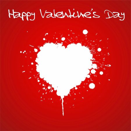 simsearch:400-04558459,k - Grunge Valentines day card - heart from spatters Fotografie stock - Microstock e Abbonamento, Codice: 400-04730023