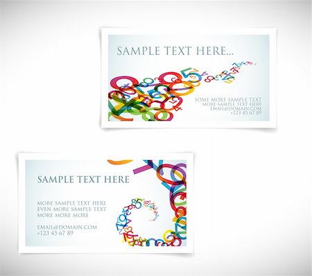 speed with computer - Set of modern business card templates Stock Photo - Budget Royalty-Free & Subscription, Code: 400-04730036