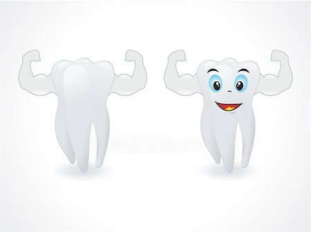 dentistry cartoon - abstract smiley teeth vector illustration Stock Photo - Budget Royalty-Free & Subscription, Code: 400-04730205