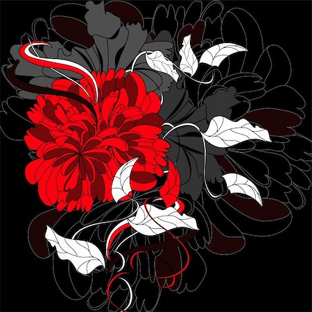 simsearch:400-07035863,k - Background with red flower Stockbilder - Microstock & Abonnement, Bildnummer: 400-04730394