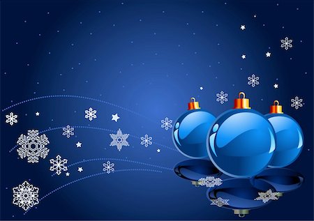 simsearch:400-05876335,k - Abstract blue Christmas Background with Christmas decorations Stock Photo - Budget Royalty-Free & Subscription, Code: 400-04730420