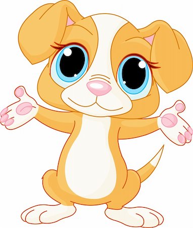 simsearch:400-04221855,k - Illustration of cute puppy raising his hands Foto de stock - Super Valor sin royalties y Suscripción, Código: 400-04730421