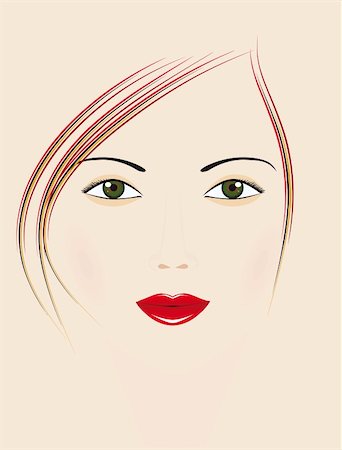 simsearch:400-04294062,k - Beautiful girl with green eyes. Vector illustration. Vector illustration. Vector art in Adobe illustrator EPS format, compressed in a zip file. The different graphics are all on separate layers so they can easily be moved or edited individually. The document can be scaled to any size without loss of quality. Fotografie stock - Microstock e Abbonamento, Codice: 400-04730467