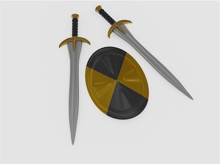 simsearch:400-04609052,k - swords and shield. 3D Foto de stock - Royalty-Free Super Valor e Assinatura, Número: 400-04730840