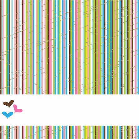 simsearch:400-05897209,k - Stripes background with hearts Photographie de stock - Aubaine LD & Abonnement, Code: 400-04731188