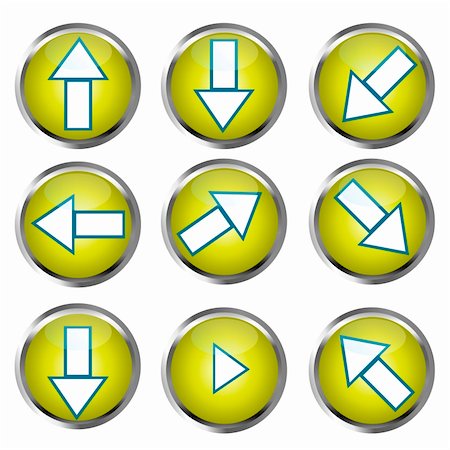 simsearch:400-04725464,k - Yellow Buttons for web design, arrow icons set Stock Photo - Budget Royalty-Free & Subscription, Code: 400-04731256