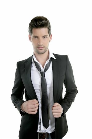 simsearch:400-04674632,k - Handsome young man suit casual tie suit isolated on white Foto de stock - Super Valor sin royalties y Suscripción, Código: 400-04731584