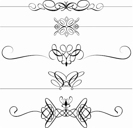 simsearch:400-04747052,k - Collection of decorative page dividers Stock Photo - Budget Royalty-Free & Subscription, Code: 400-04732308