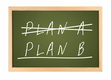 simsearch:400-08622240,k - crossing out PLAN A on a chalk board going to do PLAN B Foto de stock - Royalty-Free Super Valor e Assinatura, Número: 400-04732389