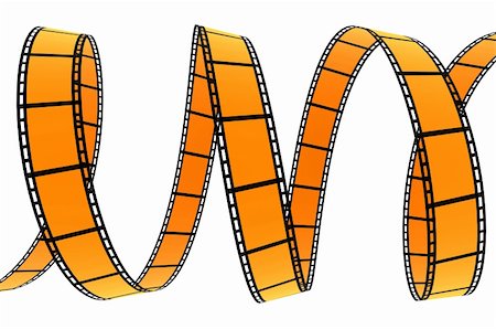 film spiral - High quality filmstrip 3D render. Great for cinema concept. Stock Photo - Budget Royalty-Free & Subscription, Code: 400-04732381