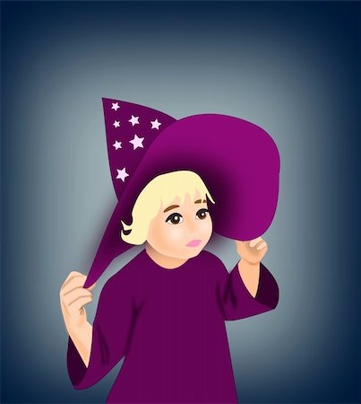 simsearch:400-05131187,k - A cute little girl clad like a witch. Stock Photo - Budget Royalty-Free & Subscription, Code: 400-04732604